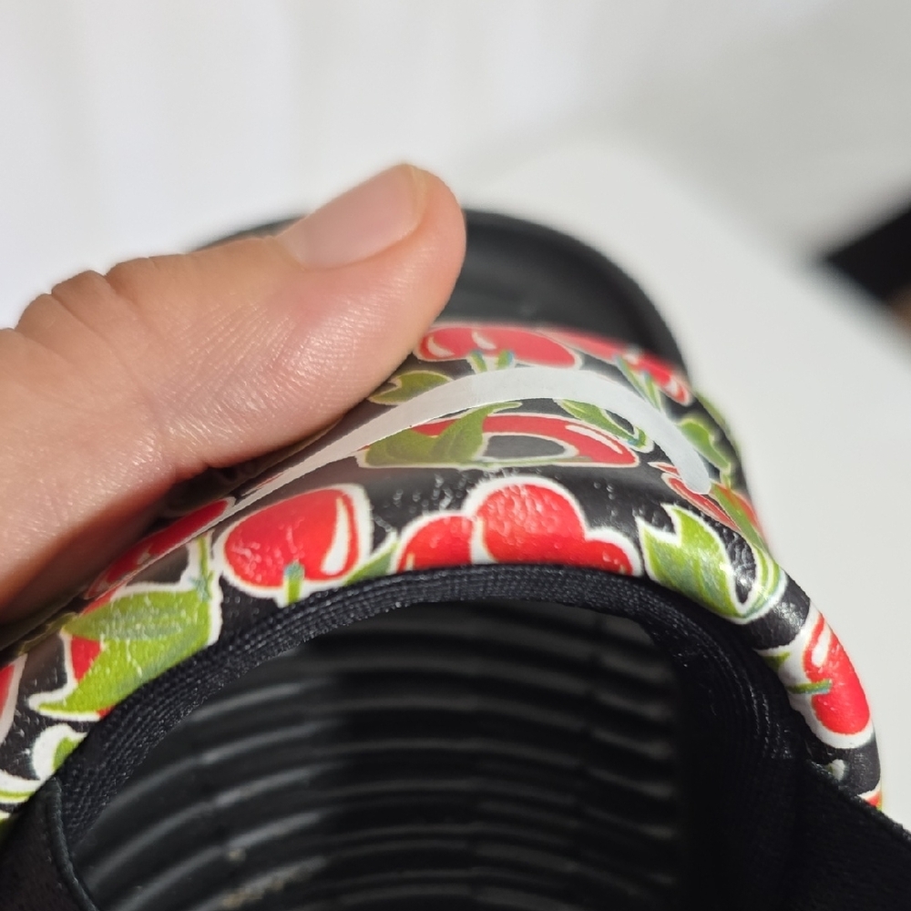 Nike Kids Cherry Print Sandals - Black and Red - Picture 6 of 7